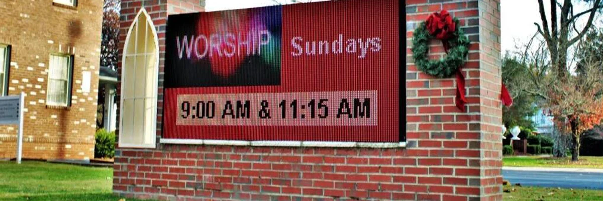 outdoor church led display