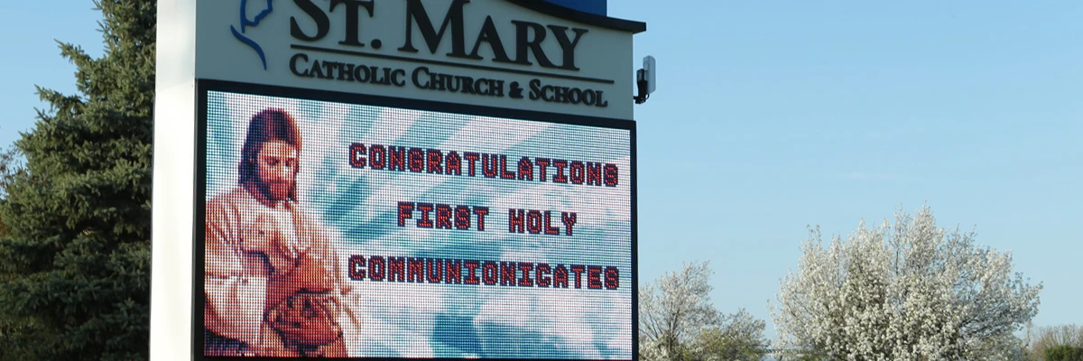 church  outdoor video wall